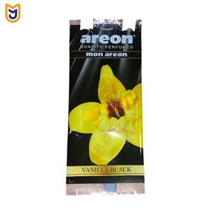 خوشبو کننده آویزی داخل کابین خودرو آرئون مدل mon areon رایحه وانیل سیاه