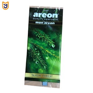 خوشبو کننده آویزی داخل کابین خودرو آرئون مدل mon areon رایحه جنگل نوردیک